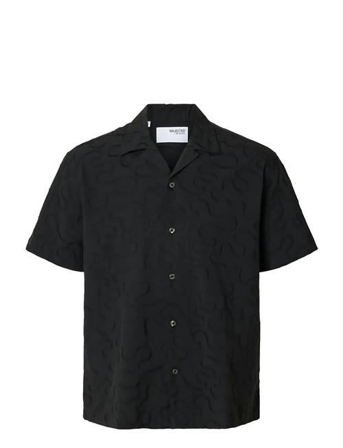 Slhrlxeli Emb Ss Shirt Selected Black