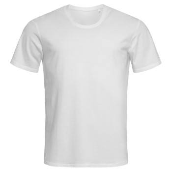 Stedman Clive Relaxed Men Crew Neck Hvid ringspundet bomuld X-Large Herre