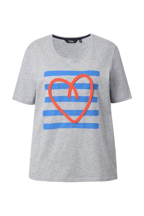 Ulla Popken Shirts  lysegrå / grå-meleret / orange
