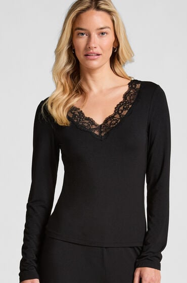 Hunkemöller Pyjamassæt Sort