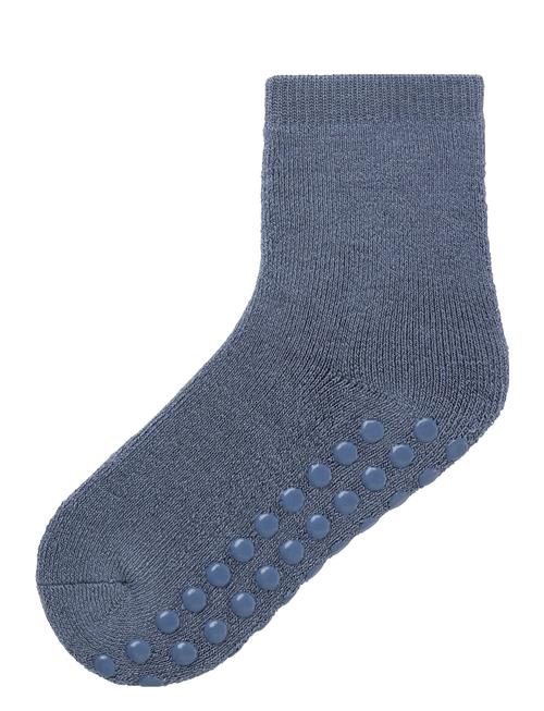 Nmmwaksi Wo/Bl Terry Sock W/Non Skid Name It Blue