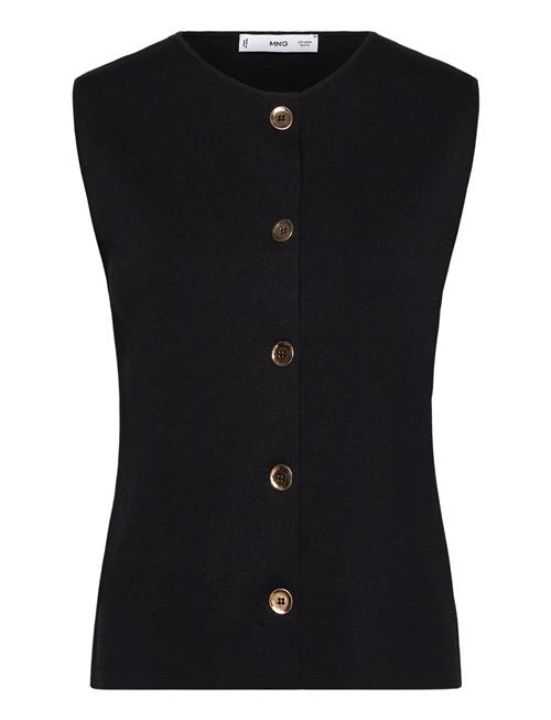 Fine-Knit Gilet Mango Black