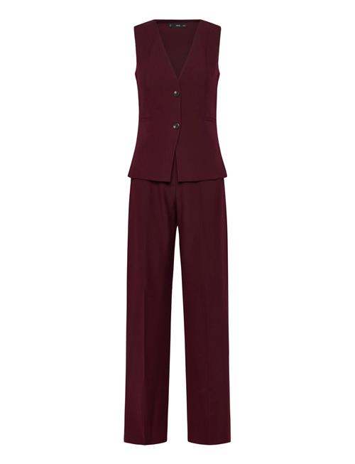 Long Suit-Style Jumpsuit Mango Red