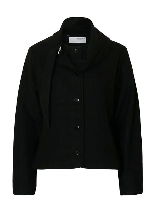 Slfdarla Ls Knit Jacket Selected Black