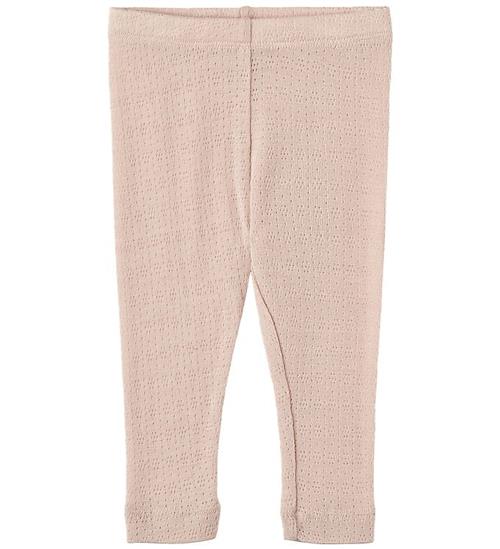 Wheat Leggings - Uld/Silke - Agi - Pale Lilac m. Hulmønster