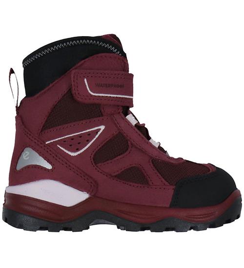 Se Ecco Vinterstøvler - Snow Mountain - BLACK/RED PLUM/DARK RUBY ved KidsWorld