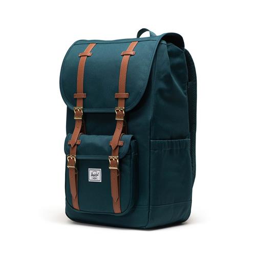 Herschel Rygsæk 'Little America'  brun / smaragd / hvid