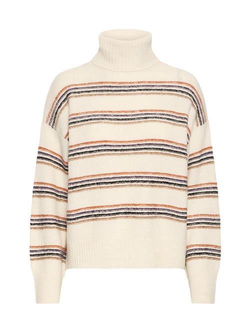 b.young Pullover 'BYMONNA'  mørkelilla / mørkeorange / sort / uldhvid
