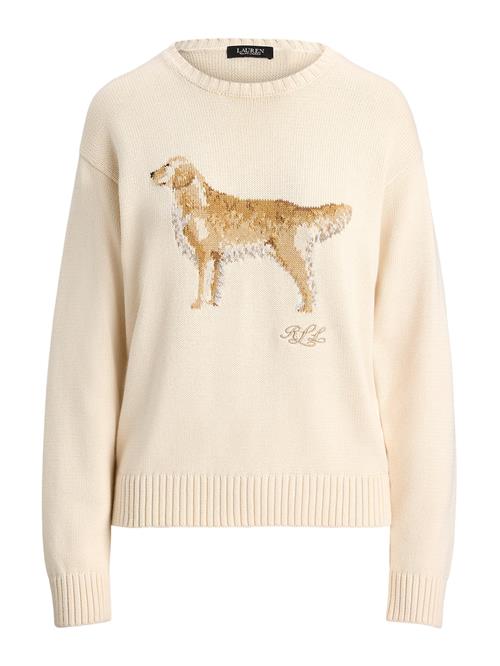 Lauren Ralph Lauren Pullover 'RIEDNEE'  creme / lysebrun / grå