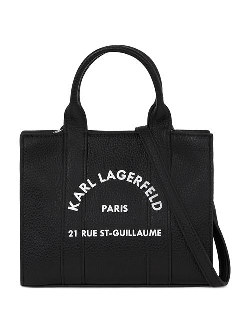 Karl Lagerfeld Håndtaske 'Rue St-Guillaume'  sort / hvid