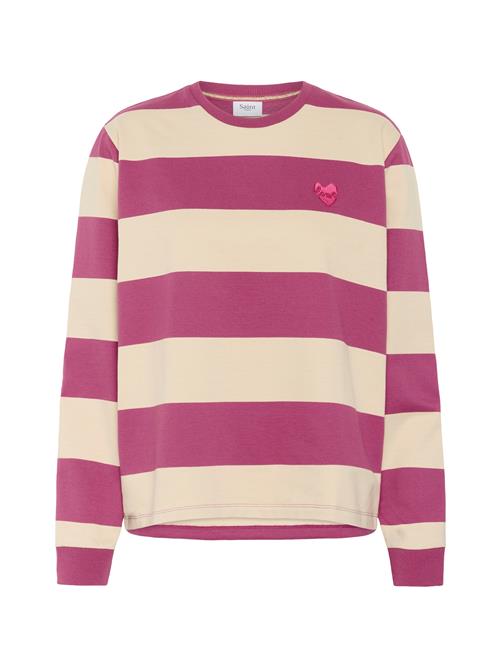 SAINT TROPEZ Sweatshirt 'MajsaSZ'  ecru / rødviolet
