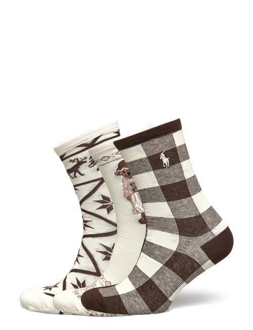 Polo Bear Trouser Sock 3-Pack Gift Set Polo Ralph Lauren Patterned