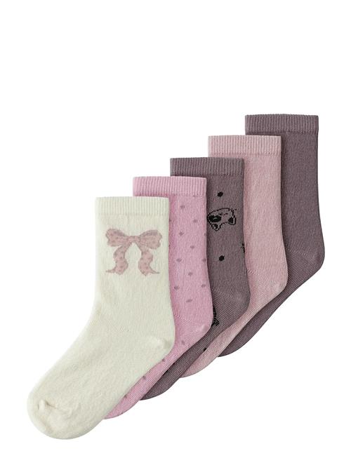 Nmfvinni 5P Sock Name It Pink