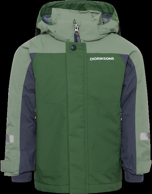 Didriksons Neptun Kids 4 Jakke Pine Green  Pine Green-90 cm  Grøn  90 cm  Unisex