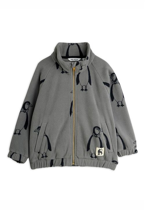 Mini Rodini Penguin Fleece-jakke Grey  Grey 104/110 cm  Grå  104/110 cm  mand