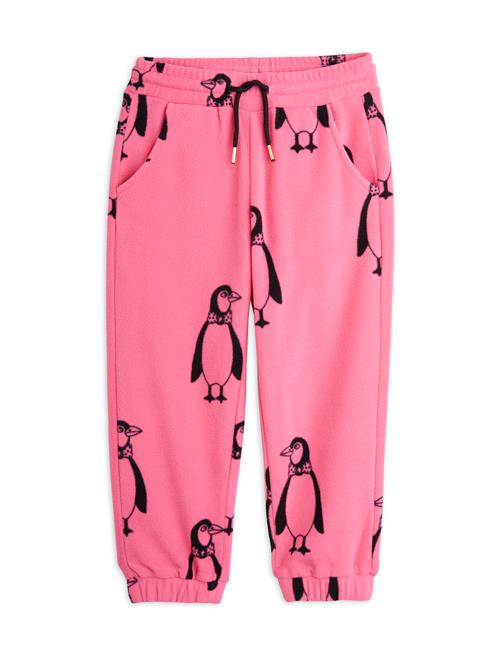Mini Rodini Penguin Fleece-bukser Pink  Pink 140/146 cm  Lyserød  140/146 cm  kvinde