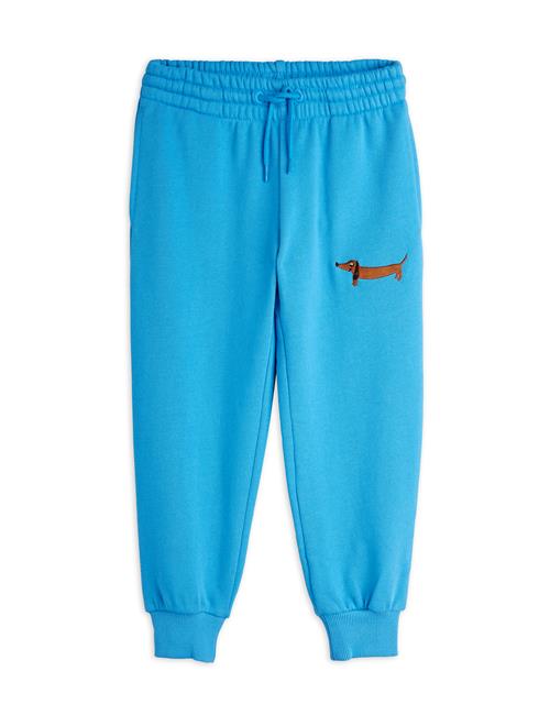 Mini Rodini GOTS Dog Joggingbukser Blue  Blue 116/122 cm  Blå  116/122 cm  mand