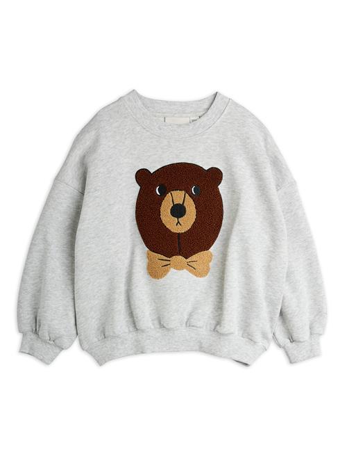 Mini Rodini GOTS Bear Chenille Sweatshirt Grey  Grey 80/86 cm  Grå  80/86 cm  mand