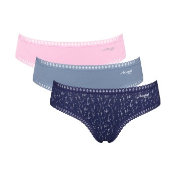 Sloggi Trusser 3P GO Crush Hipster Briefs Flerfarvet-2 bomuld X-Small Dame