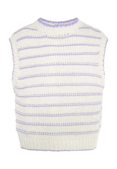 DreiMaster Maritim Pullover 'Boundry'  lilla / uldhvid