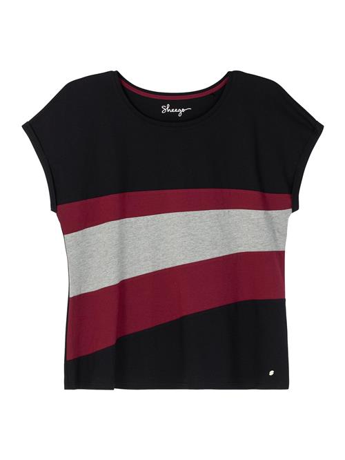 SHEEGO Shirts  grå-meleret / rubinrød / sort
