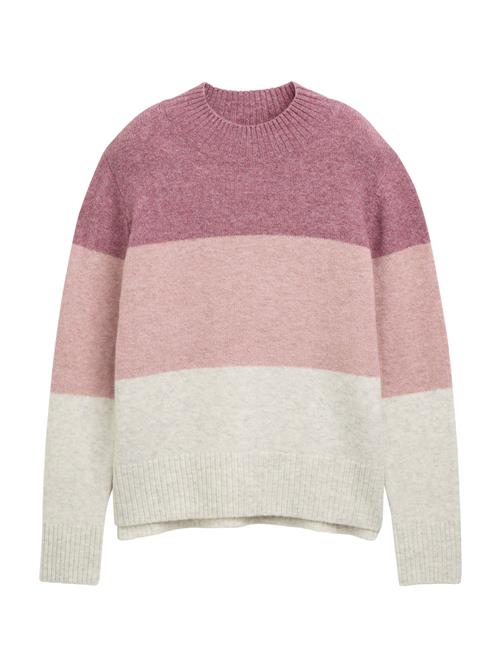 TOM TAILOR DENIM Pullover  ecru / lyserød / gammelrosa