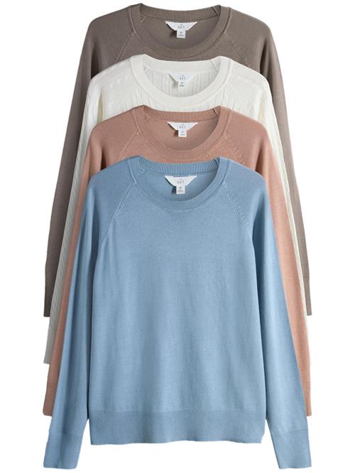 The Set Pullover  lyseblå / brun / pastelorange / hvid