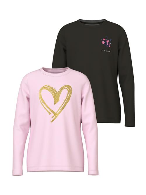 NAME IT Bluser & t-shirts 'NKFOlisia'  guld / lyserød / sort