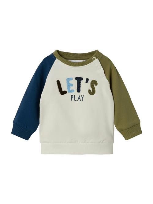 NAME IT Sweatshirt 'NBMOKTAV'  navy / khaki / hvid