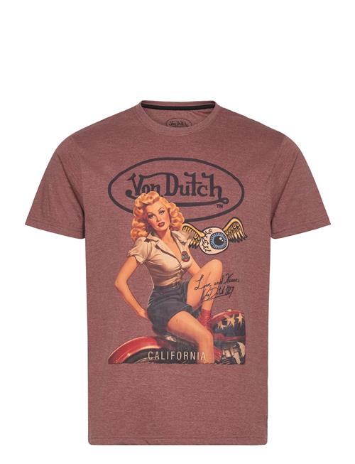 T-Shirt Print Burgundy Von Dutch Von Dutch Red