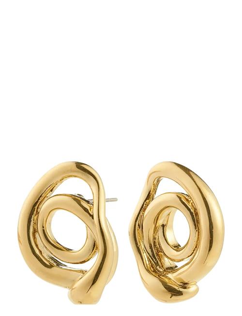 Unfold Earrings Gold-Plated Pilgrim Gold