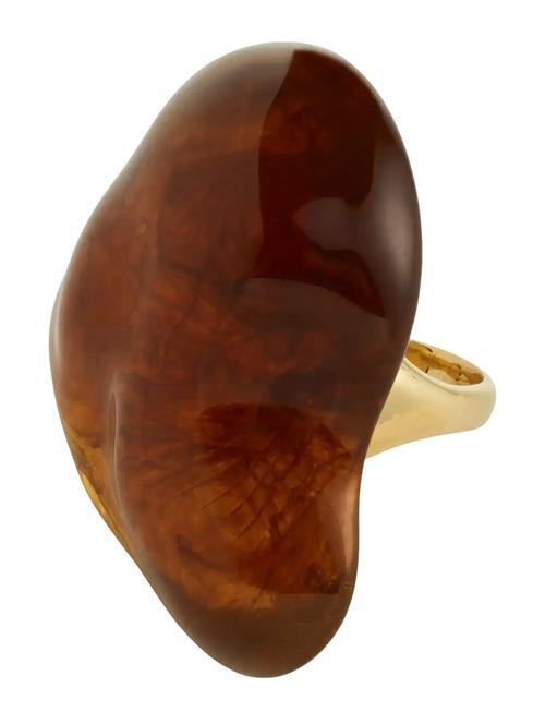 Lian Ring Gold-Plated/Brown Pilgrim Brown