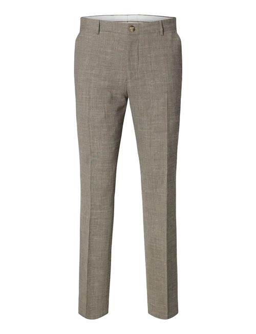 Slhslim-Oasis Linen Trs Noos Selected Brown