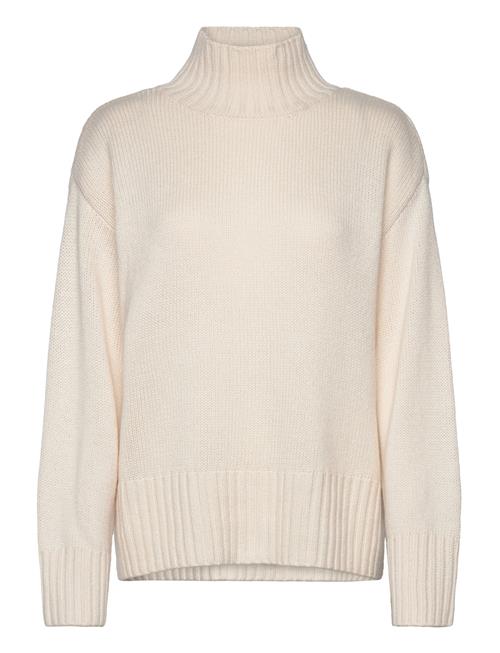 Se Objagnes Lo Ls H.neck Knit Pullover Noos Object Cream ved Booztlet