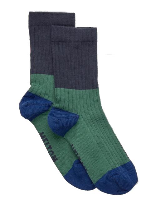 Block Colour Socks Melton Navy