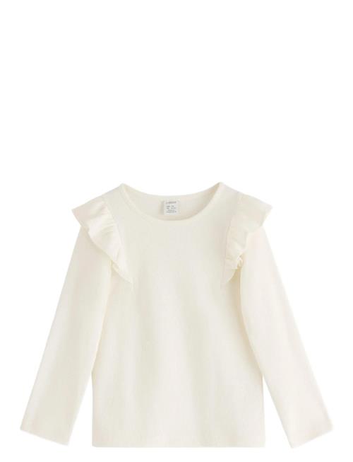 Top L S Rib With Frill Lindex White