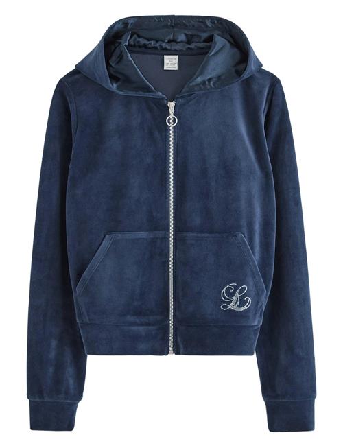 Hettegenser I Velur Lindex Navy