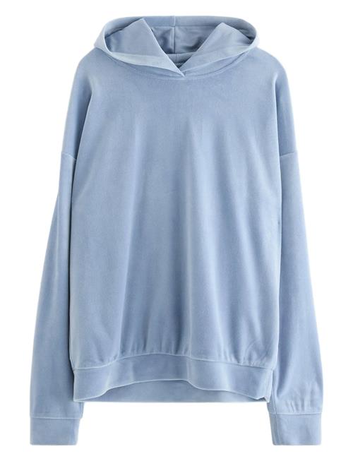 Sweatshirt Hood Velour Lindex Blue