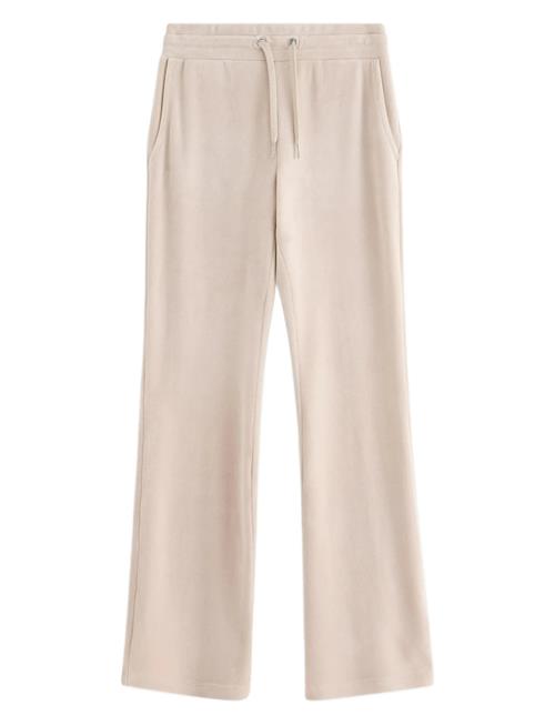 Utsvängda Byxor I Velour Lindex Cream