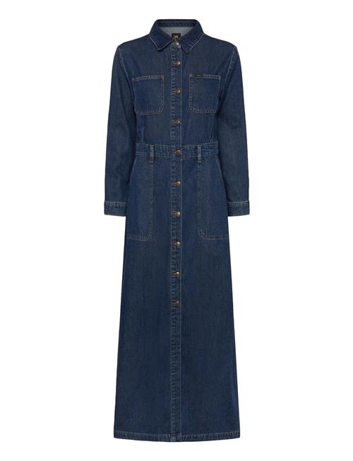 Maxi Denim Utility Dress Lee Jeans Navy