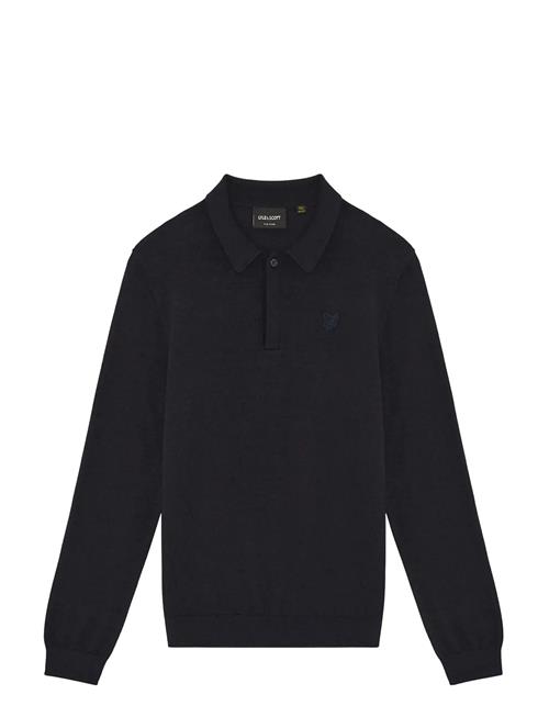 Ls Knitted Polo Shirt Lyle & Scott Navy