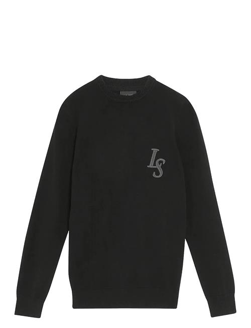 L&S Monogram Crew Neck Jumper Lyle & Scott Black