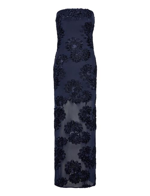 Se 3D Mesh Maxi Dress ROTATE Birger Christensen Navy ved Booztlet
