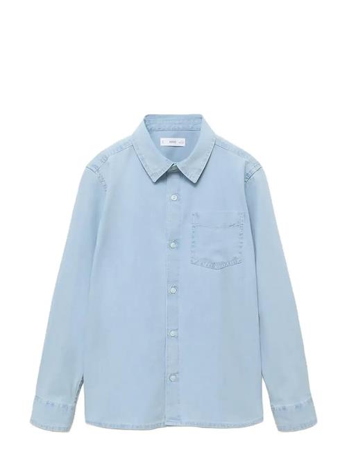 Cotton Denim Shirt Mango Blue