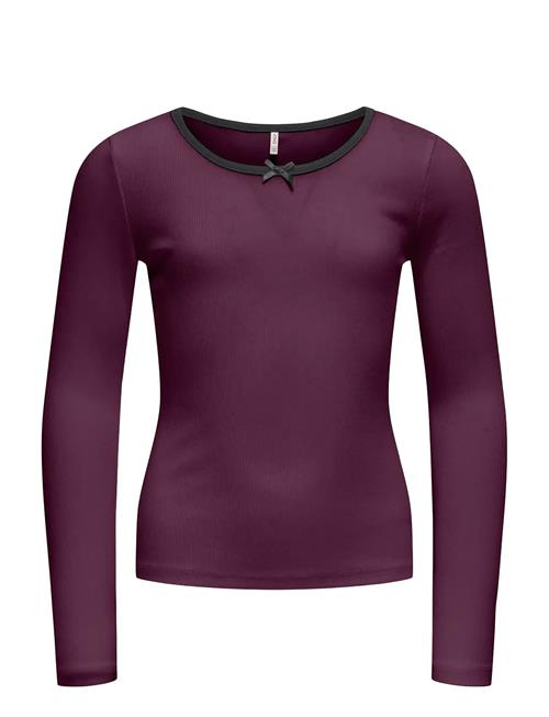 Kogsofia L/S Bow Top Jrs Kids Only Purple