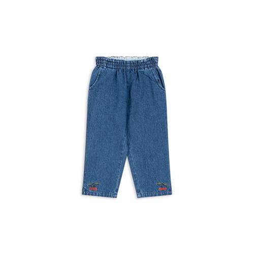 Konges Sløjd GOTS Magot Bukser Med Frynser Denim Blue  Denim Blue 2 Y  Blå  2 år  kvinde