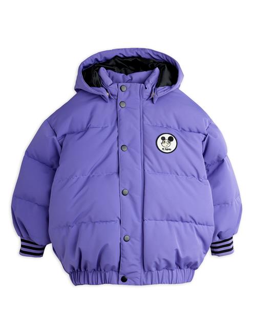 Mini Rodini Ritzratz Pufferjakke Med Lapper Purple  Purple 104/110 cm  Lilla  104/110 cm  kvinde