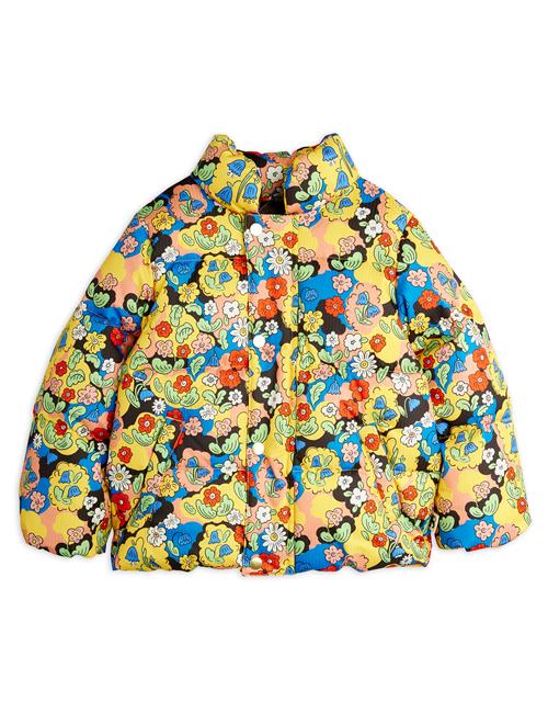 Mini Rodini Flowers Citypuffer-jakke Multi  Multi 92/98 cm  Gul  92/98 cm  kvinde