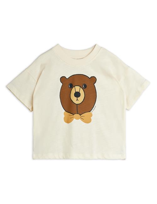 Mini Rodini GOTS Bear T-shirt Med Korte Ærmer Offwhite  Offwhite 80/86 cm  Hvid  80/86 cm  mand