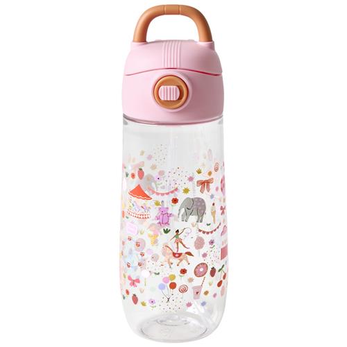 RICE A/S 550 Ml Drikkeflaske Af Plast Til Børn Pink Fun Fair One Size    One Size  Unisex